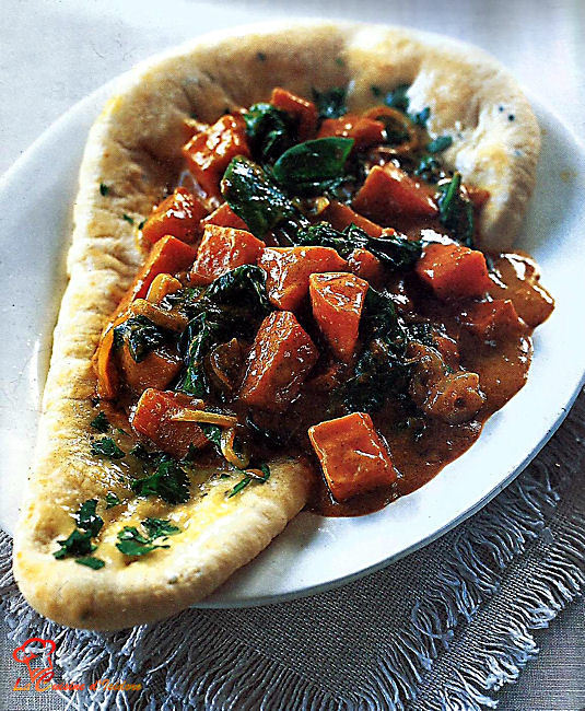 Curry d'épinards et patates douces