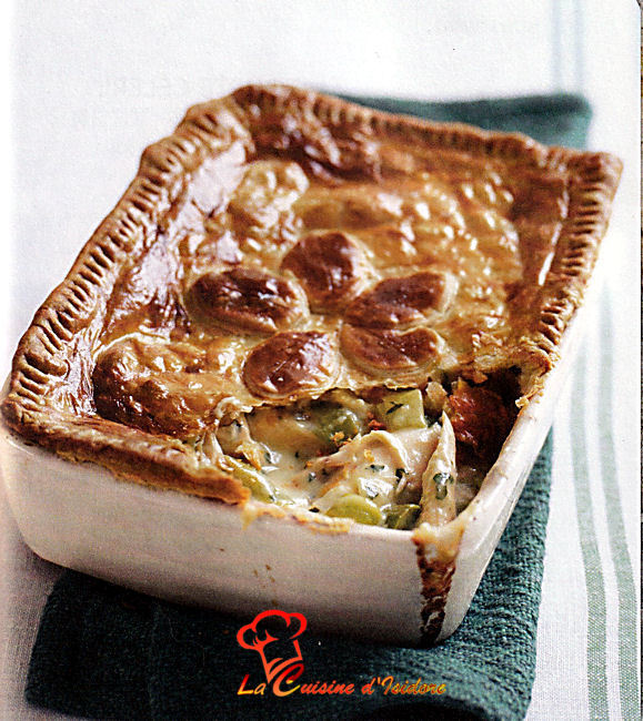 Tourte de poulet aux poireaux