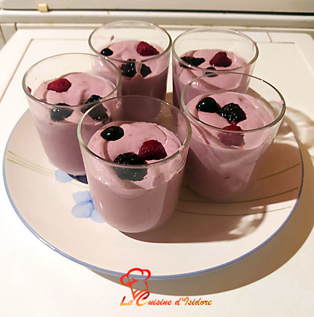 Mousse aux fruits rouges et mascarpone