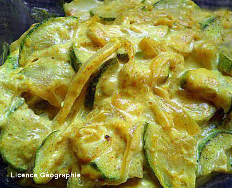 Courgettes au curry onctueux