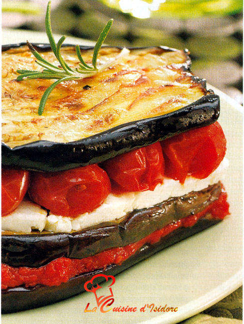 Millefeuille d'aubergine à la ricotta