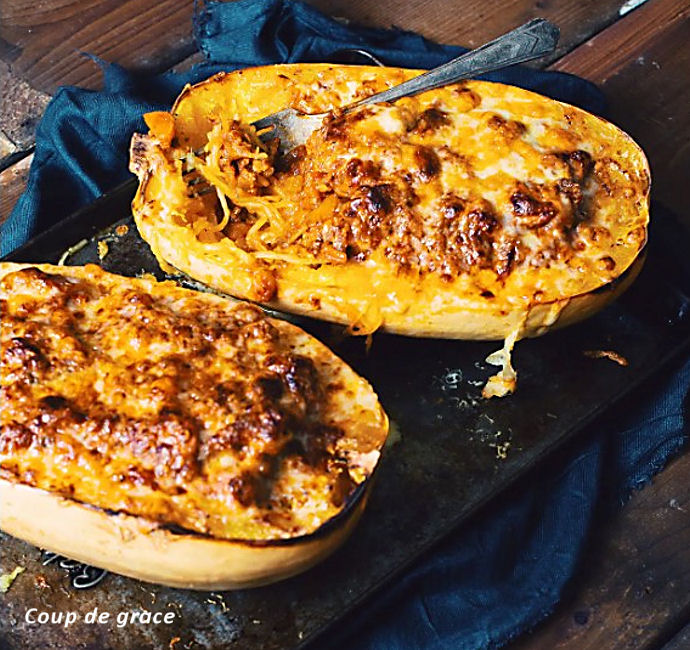 Courge spaghetti bolognais